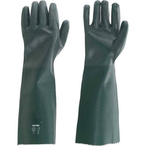 Kit 5 pares de luva de pvc �spera com forro 46 cm - PAV 0046