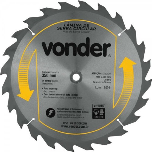 Disco de serra para madeira 350 x 30 mm 24 dentes