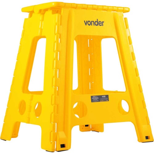 Banqueta pl�stica dobr�vel altura 450mm amarela