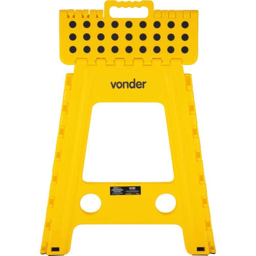 Banqueta pl�stica dobr�vel altura 450mm amarela