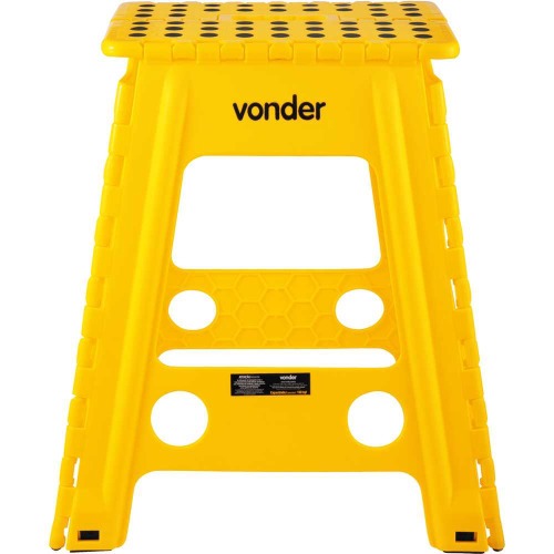 Banqueta pl�stica dobr�vel altura 450mm amarela