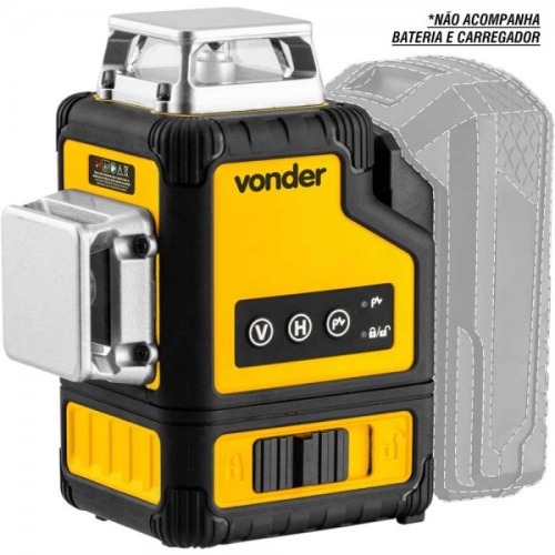 N�vel a laser verde 3 linhas 30 m a bateria 18V Sem Bateria - INLV1854
