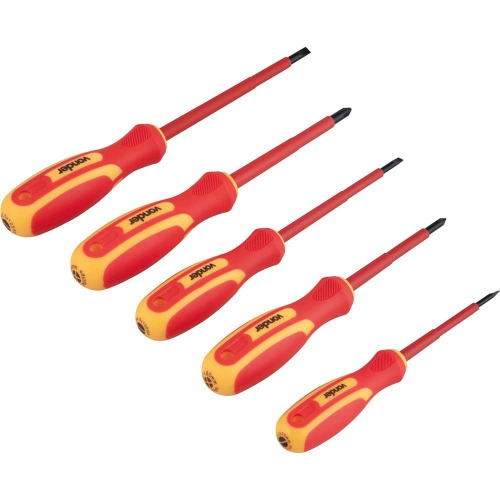 Jogo de chaves de fenda e phillips isolada com 5 pe�as IEC60900