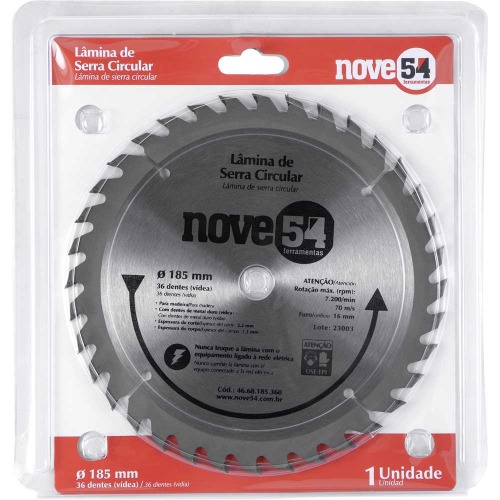 Disco de serra para madeira 185 x 16 mm 36 dentes