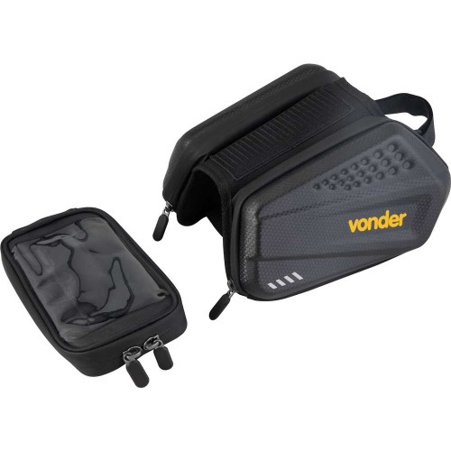 Bolsa dupla com porta-celular para bicicleta