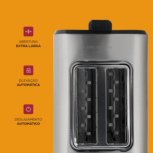Torradeira de p�es 900 watts em a�o inox - Prosd�cimo WTE1  110V