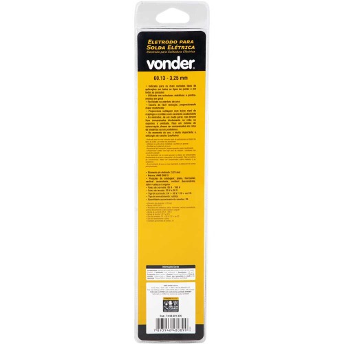 Eletrodo de 3,25 mm pacote com 1 kg - E6013 Eletrodo de 3,25 mm pacote com 1 kg - E6013
