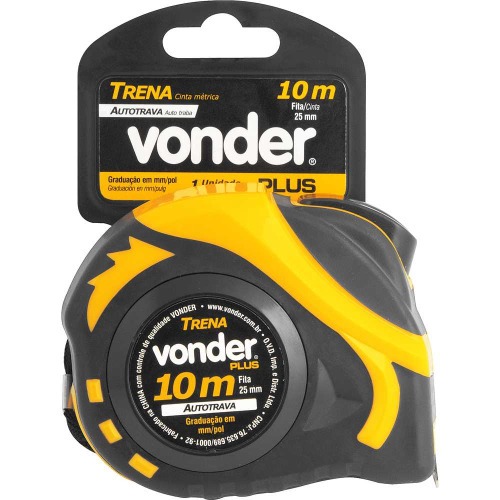 Trena com fita de a�o 25 mm x 10 m com trava 