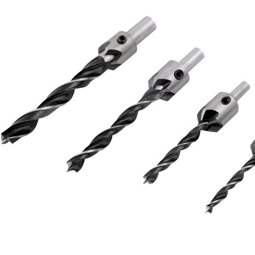 Jogo de broca 3 pontas c/ escarriador 3 a 10mm 7 pe�as