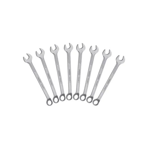 Jogo de chave combinada 10 a 24 mm a�o cromo van�dio com 8 pe�as - 1B 