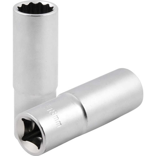 Soquete estriado longo 18 mm encaixe 1/2