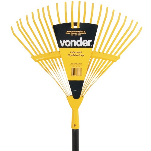 Vassoura para grama metálica fixa com cabo - VD 200 Vassoura para grama metálica fixa com cabo - VD 200