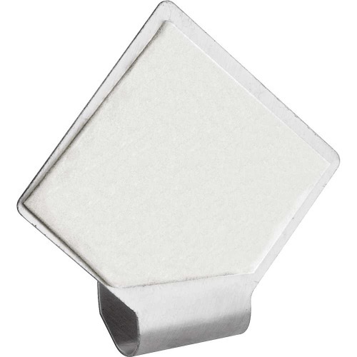 Gancho adesivo losango em inox com 2 pe�as