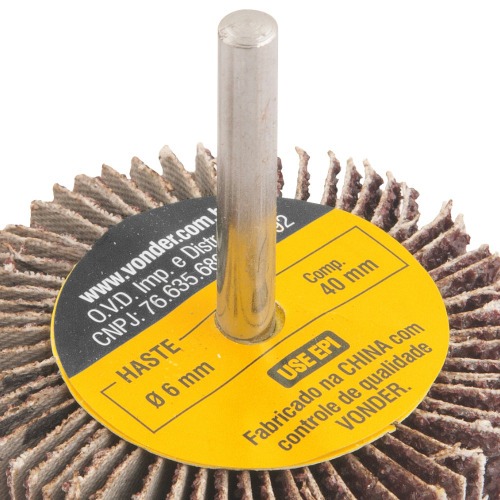 Roda de lixa 60 mm x 20 mm com haste gr�o 36 