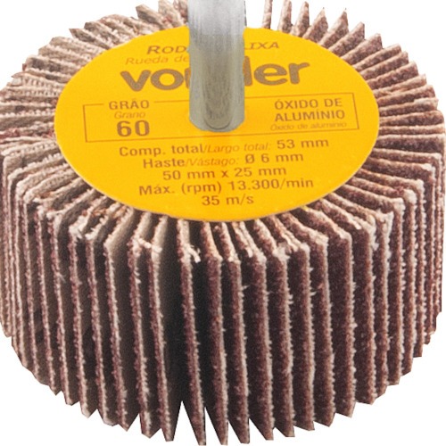 Roda de lixa 50 x 25 mm com haste gr�o 60 