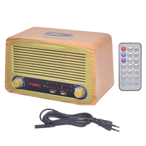 Caixa de som portátil retrô 35W RMS com Bluetooth Radio AM/FM - TRC 212 110V/220V Caixa de som portátil retrô 35W RMS com Bluetooth Radio AM/FM - TRC 212 110V/220V