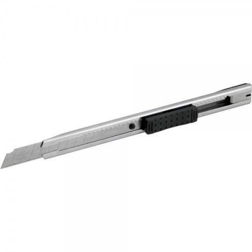 Estilete estreito 9 mm metal trava deslizante