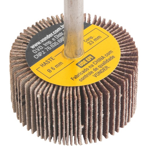 Roda de lixa 40 x 20 mm com haste gr�o 120 