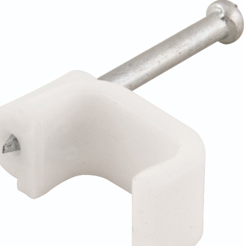 Grampo plástico chato para fios de 8 mm cartela com 20 pçs Grampo plástico chato para fios de 8 mm cartela com 20 pçs