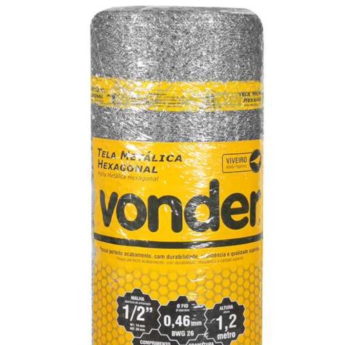 Tela met�lica hexagonal para viveiro malha 1/2