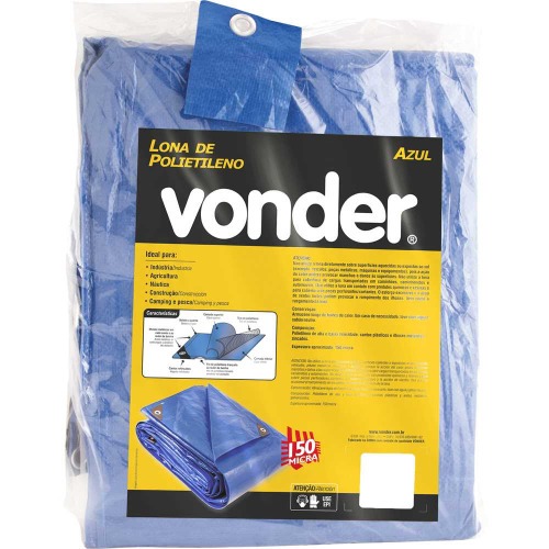 Lona de polietileno azul 10 x 8 m