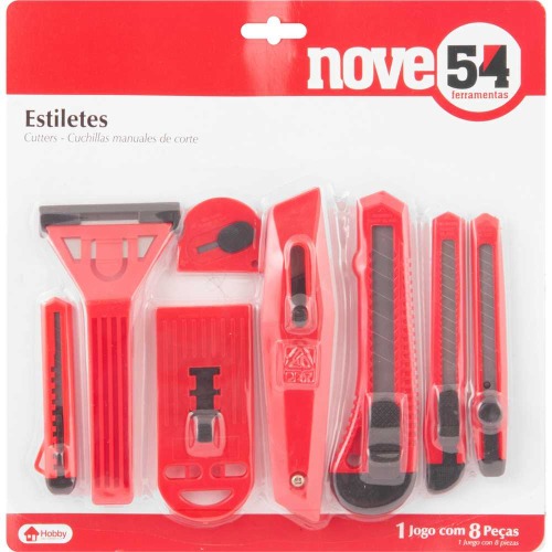 Jogo de estilete com 8 pe�as