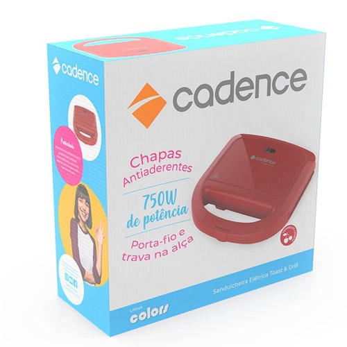 Sanduicheira Grill antiaderente 750 watts Toast - SAN261  220V