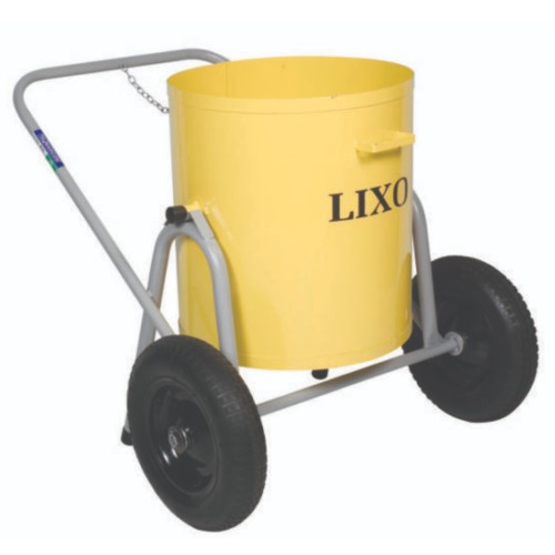 Carro para transporte de lixo com roda pneum�tica