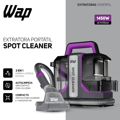 Extratora de carpete portátil 1,1L 1450W - Spot Cleaner W3 110V Extratora de carpete portátil 1,1L 1450W - Spot Cleaner W3 110V