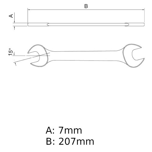 Chave fixa 17 x 19 mm a�o cromo van�dio