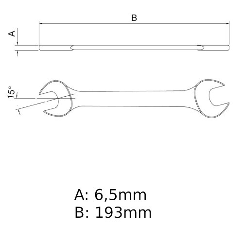Chave fixa 16 x 17 mm a�o cromo van�dio - 44610106