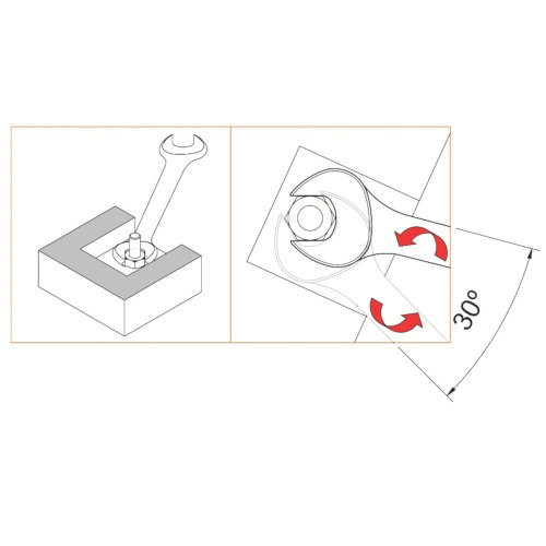 Chave fixa 16 x 17 mm a�o cromo van�dio - 44610106