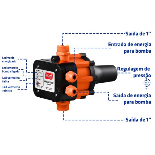 Controlador autom�tico de press�o para bomba d'�gua - BPR10   110V/220V