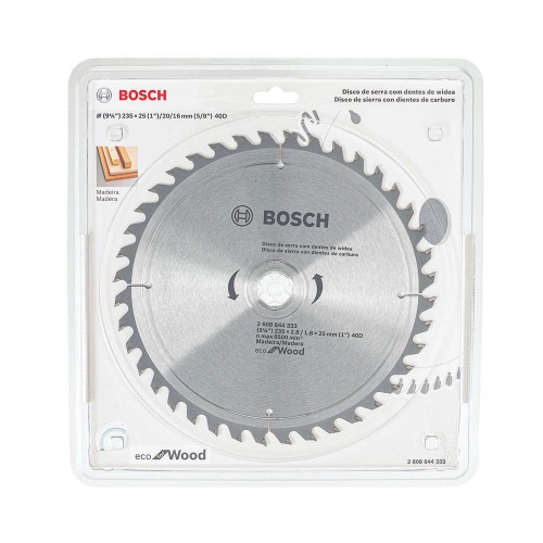 Disco de serra circular 235 mm x 25 mm x 20  com 40 dentes para madeira