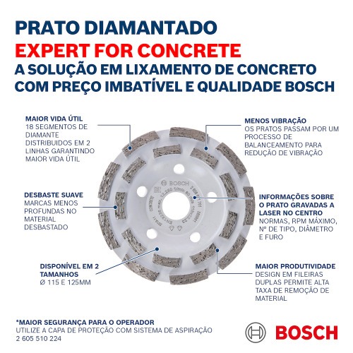 Disco de desbaste diamantado 115 mm segmentado - Expert for Concrete