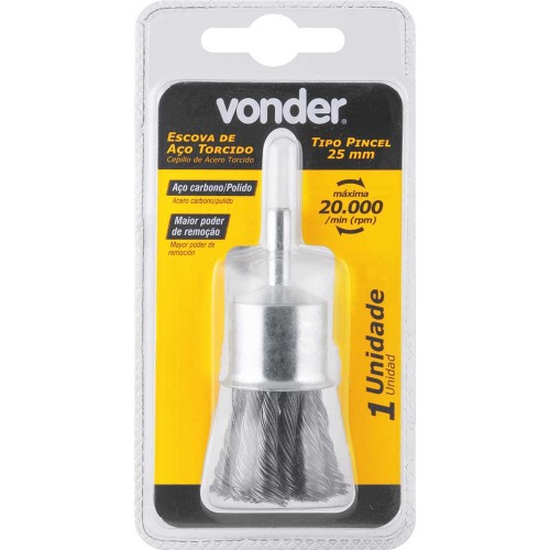 Escova de aço torcido tipo pincel 25 mm Escova de aço torcido tipo pincel 25 mm