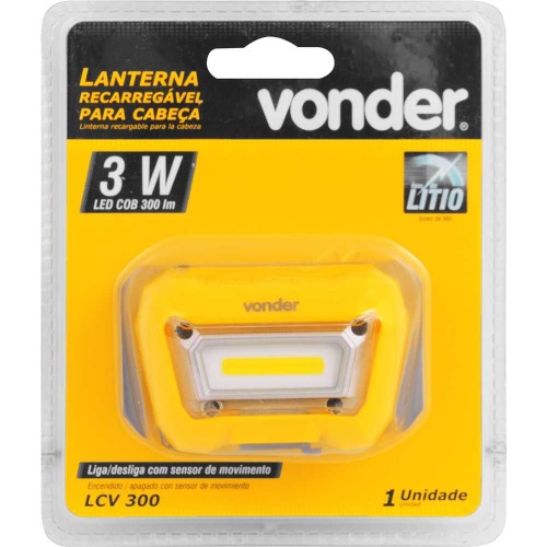 Lanterna recarreg�vel para cabe�a LED COB - LCV 300