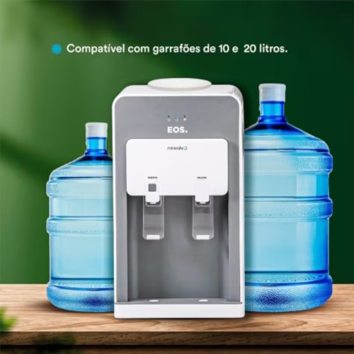 Bebedouro de mesa eletr�nico Quente e Frio cinza  Mineralle - EBE02QS  220V