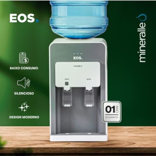Bebedouro de mesa eletr�nico Quente e Frio cinza  Mineralle - EBE02QS  220V