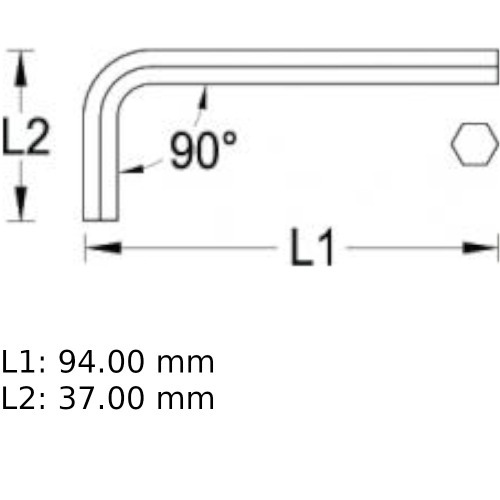 Chave allen 6 mm a�o cromo van�dio - 42