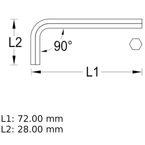 Chave allen 4 mm aço cromo vanádio - 42 Chave allen 4 mm aço cromo vanádio - 42