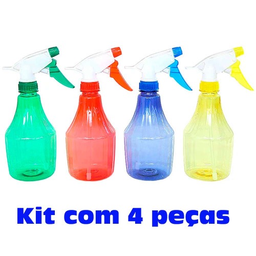 Kit 4 Pulverizadores manuais 550 ml cores sortidas - SX 219