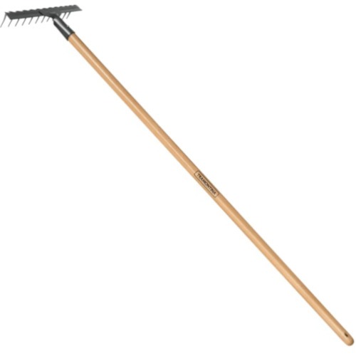 Ancinho estampado cabo de madeira de 120 cm