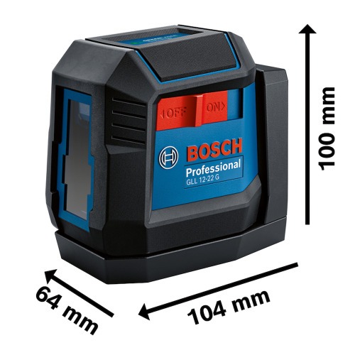 Nível a Laser com 2 linhas verdes 12m com bateria e suporte - GLL 12-22 G Nível a Laser com 2 linhas verdes 12m com bateria e suporte - GLL 12-22 G