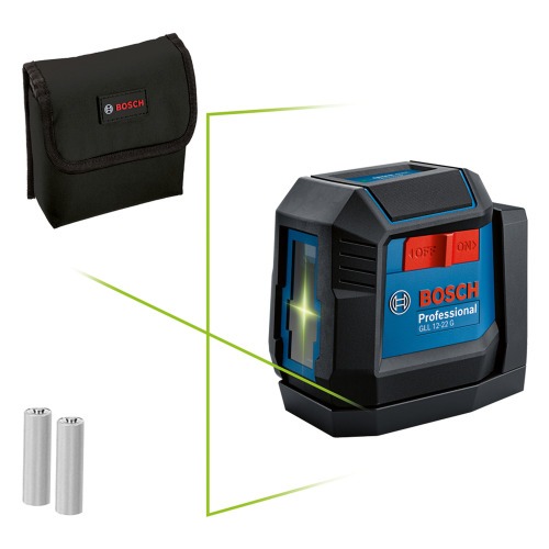 N�vel a laser verde 2 linhas alcance de 12 m com suporte girat�rio acoplado - GLL 12-22 G