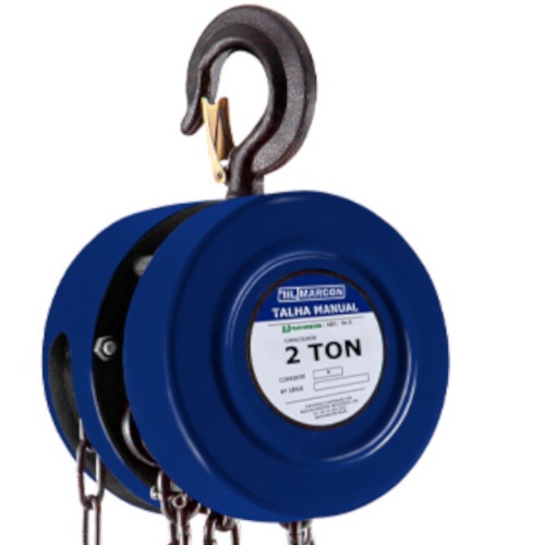 Talha manual com capacidade de 2000 kg e 3 metros de corrente - TA-5 Talha manual com capacidade de 2000 kg e 3 metros de corrente - TA-5