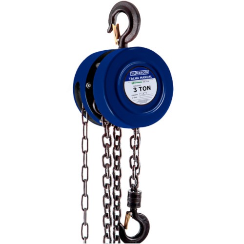 Talha manual com capacidade de 3000 kg e 3 metros de corrente - TA-7
