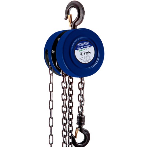 Talha manual com capacidade de 5000 kg e 3 metros de corrente - TA-9