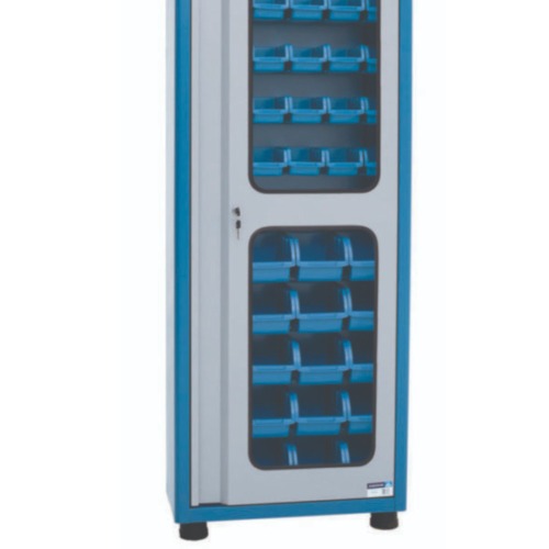 Arm�rio organizador gaveteiro com 50 gavetas mistas porta de vidro - AM-53