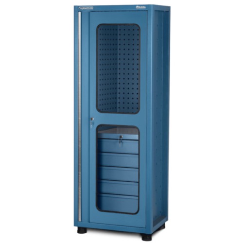 Arm�rio para ferramentas com 5 gavetas chapa perfurada e porta em vidro - AM-1020